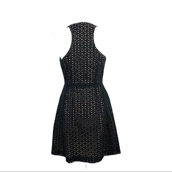 BCBGMaxAzria Guilianna Tulip Black Eyelet Lace Mini Dress 6 - Picture 6 of 15